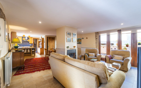 The open plan living/kitchen is ample, about 70 square meters